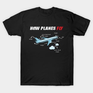 How Planes Fly Aerospace Engineering Aviation T-Shirt